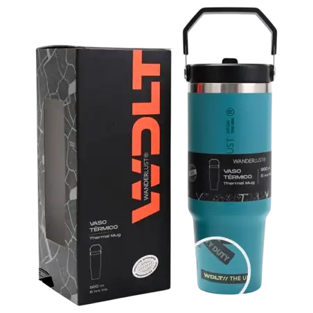 VASO TERMICO WANDERLUST C/PICO 900 ML SURTIDO VER