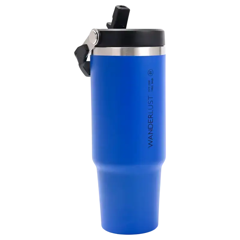 VASO TERMICO WANDERLUST CON PICO 900ML AZUL