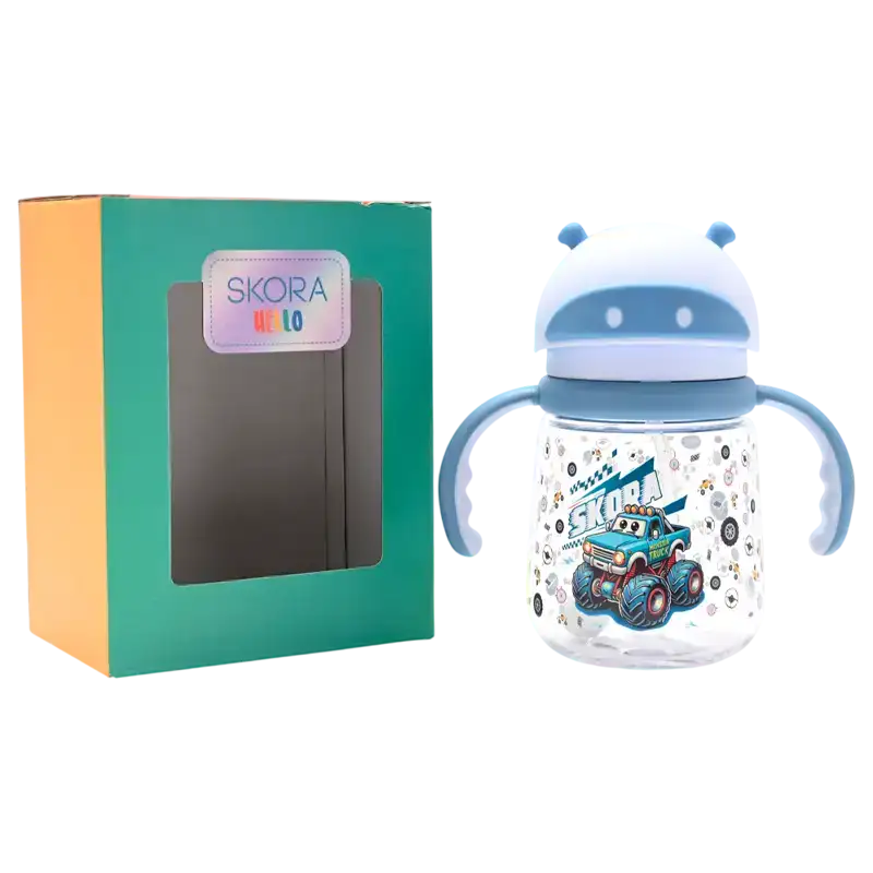 VASO INFANTIL C/SORBETE Y AGARRE SURTIDO