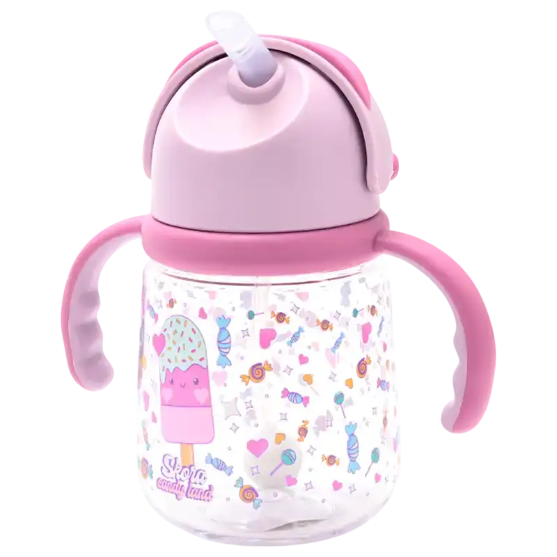 VASO INFANTIL C/SORBETE Y AGARRE SURTIDO