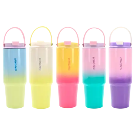 VASO TERMICO CON BOMBILLA 1182 ML SURTIDO