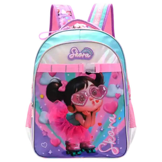 MOCHILA NENAS COOL ROSA C/LLAVERO