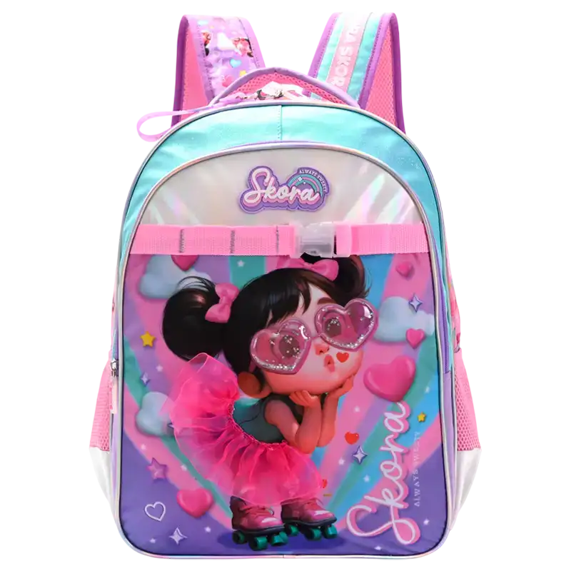 MOCHILA NENAS COOL ROSA C/LLAVERO
