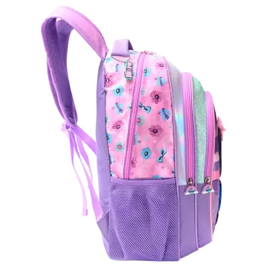 MOCHILA HAPPY PETS GATITA GRIS CON LLAVERO