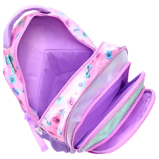 MOCHILA HAPPY PETS GATITA GRIS CON LLAVERO