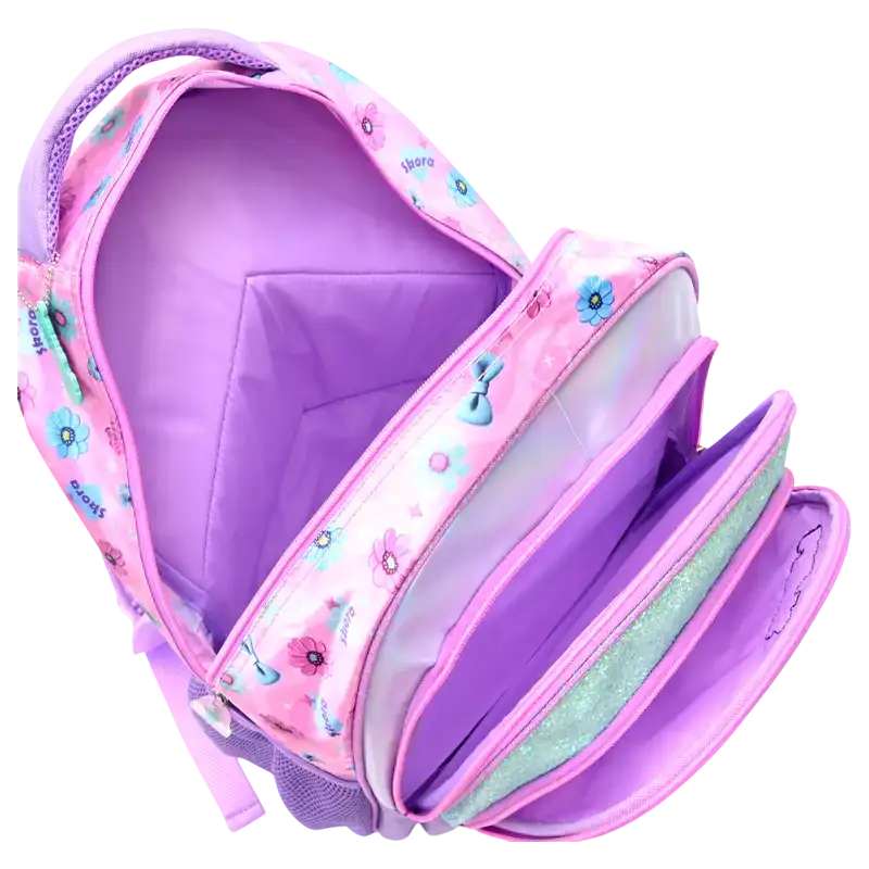 MOCHILA HAPPY PETS GATITA GRIS CON LLAVERO