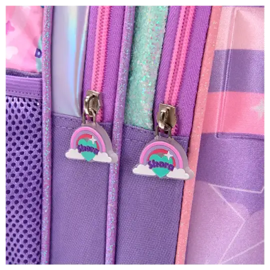 MOCHILA HAPPY PETS GATITA GRIS CON LLAVERO