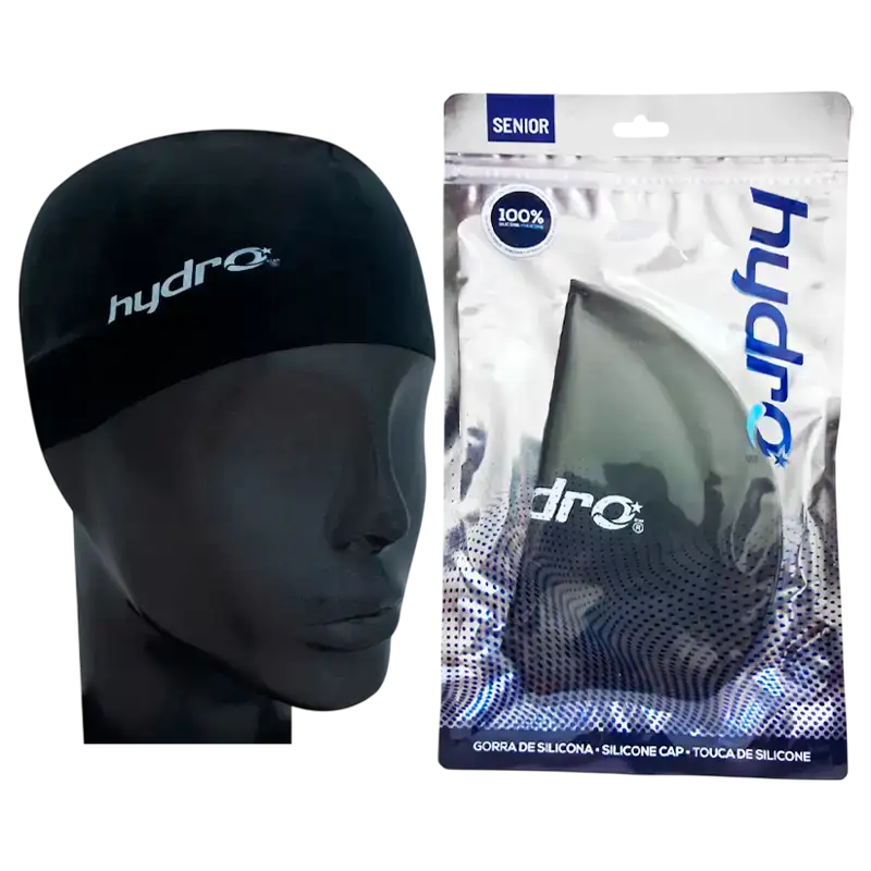 GORRA DE NATACION DE SILICONA NEGRO