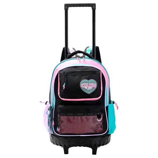 MOCHILA CARRO HAPPY LETTERING 18PULG