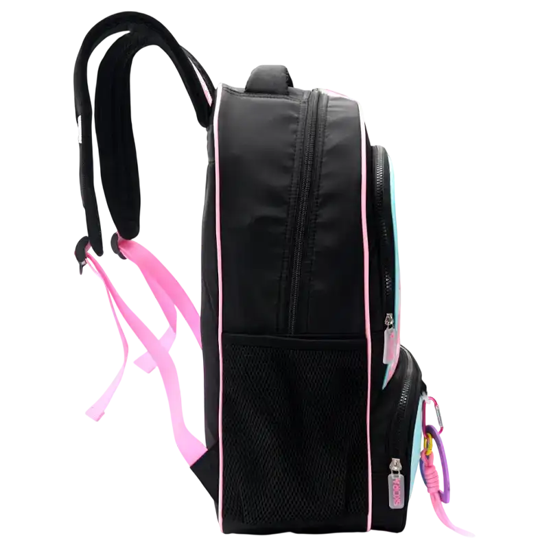 MOCHILA HAPPY CROMATICO NEG CEL 18PULG