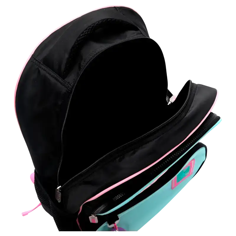 MOCHILA HAPPY CROMATICO NEG CEL 18PULG