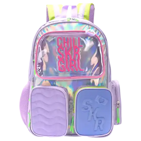 MOCHILA THINK LETTERING DERRETIDO CON LLAVERO 18