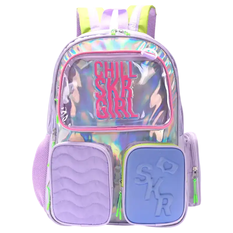 MOCHILA THINK LETTERING DERRETIDO CON LLAVERO 18