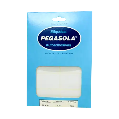 ETIQUETA 28X50MM BLANCO 3027 PEGASOLA