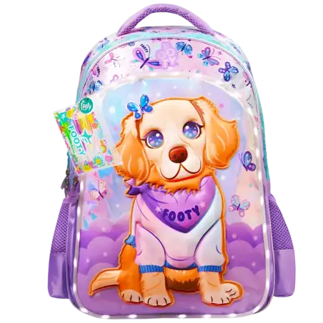 MOCHILA ESPALDA 18 DOGGIE LOVE LILA