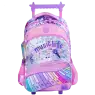 MOCHILA CON CARRO 18 C/LUZ MUSIC LIFE ROSA