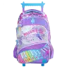 MOCHILA CON CARRO 18 C/LUZ MUSIC LIFE CELESTE