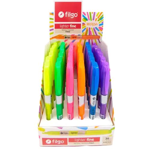 EXHIBIDOR RESALTADOR FILGO FINO LIGHTER X36 FLUO