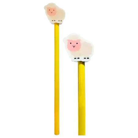 LAPIZ CON GOMA ANIMALES GRANJA