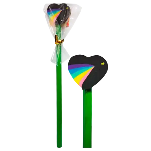 LAPIZ CON GOMA CORAZONES