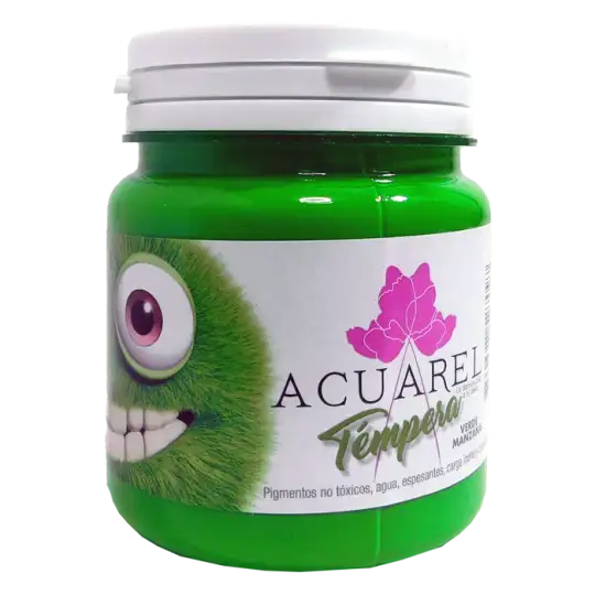 TEMPERA ACUAREL POTE VERDE MANZANA 250GR
