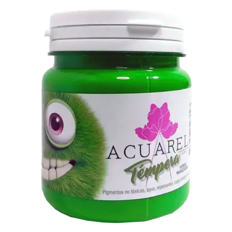 TEMPERA ACUAREL POTE VERDE MANZANA 250GR