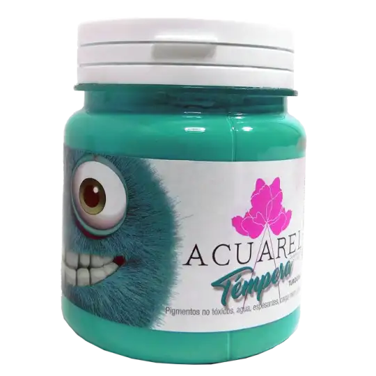 TEMPERA ACUAREL POTE TURQUESA 250GR