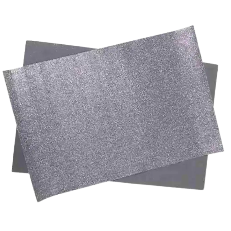 GOMA EVA GLITTER REXON 40X60 GRIS X1