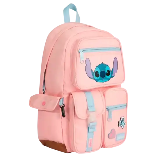 MOCHILA STITCH PINK MOOVING