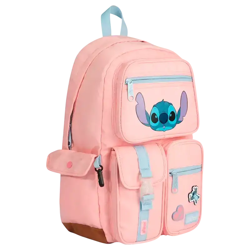 MOCHILA STITCH PINK MOOVING