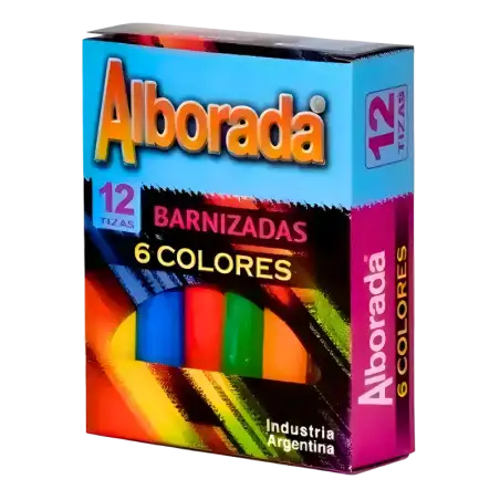 TIZA ALBORADA 6 COLORES X12U