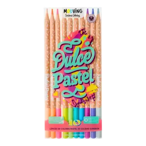 LAPICES PASTELES X 10 COLORIN MOOVING