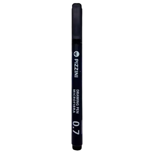 MICROFIBRA DE DIBUJO PIZZINI   0.7MM T.NEGRO