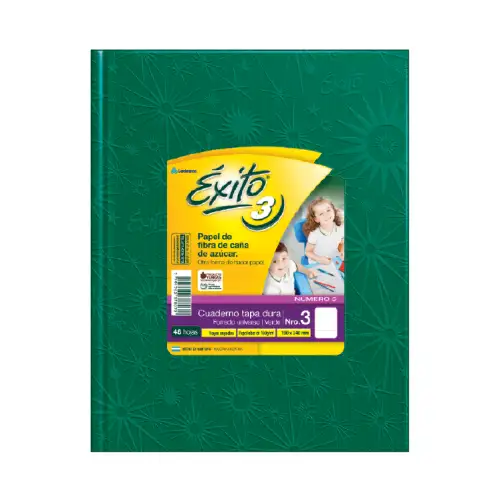 CUADERNO E3 19X23 FORRADO VERDE  48H RAY EXITO