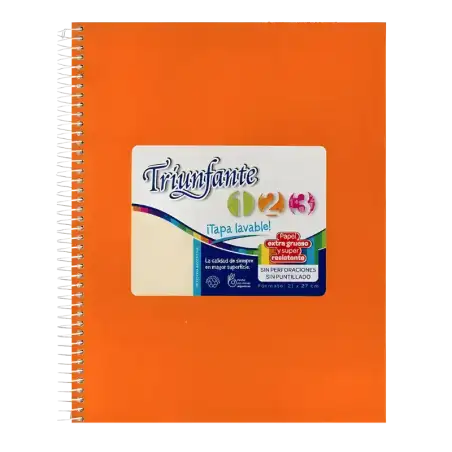 CUADERNO C/ESP. VINILICO 60H Naran TRIUNFANTE