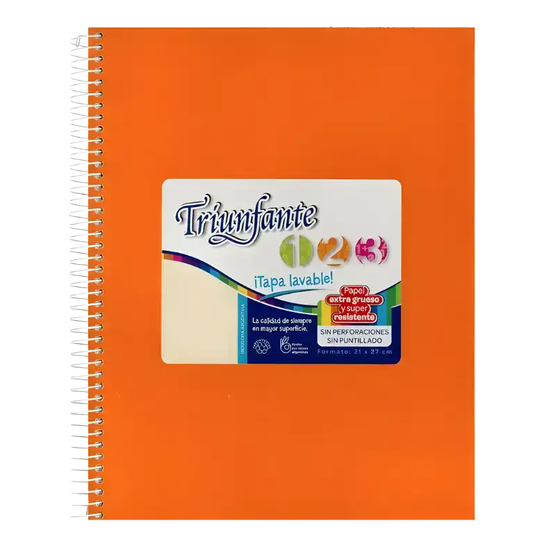 CUADERNO C/ESP. VINILICO 60H Naran TRIUNFANTE