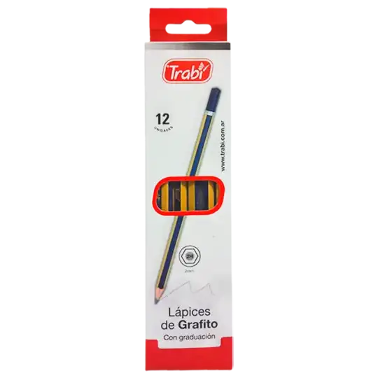 LAPICES GRAFITO 2H X12 TRABI