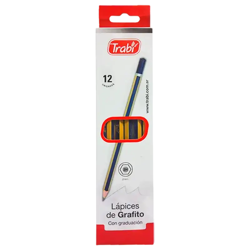 LAPICES GRAFITO 2H X12 TRABI