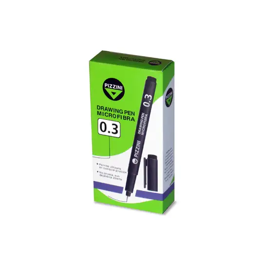 MICROFIBRA DE DIBUJO PIZZINI   0.3MM NEGRO