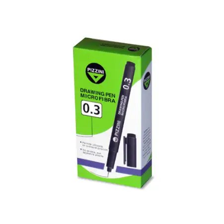 MICROFIBRA DE DIBUJO PIZZINI   0.3MM NEGRO