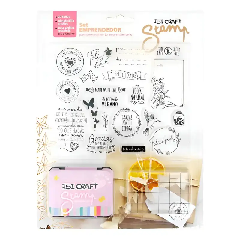 STAMP SET EMPRENDEDOR SELLO+ALMOADILLA+BASE