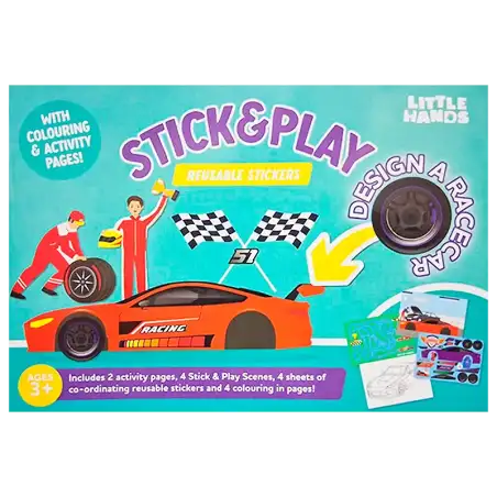 ALBUM + STICKERS REUSABLES VEICULOS