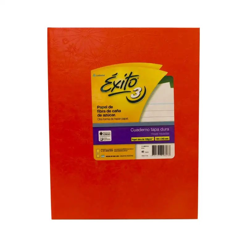 CUADERNO E3 19X23 ARANIA ROJO 48H RAY EXITO