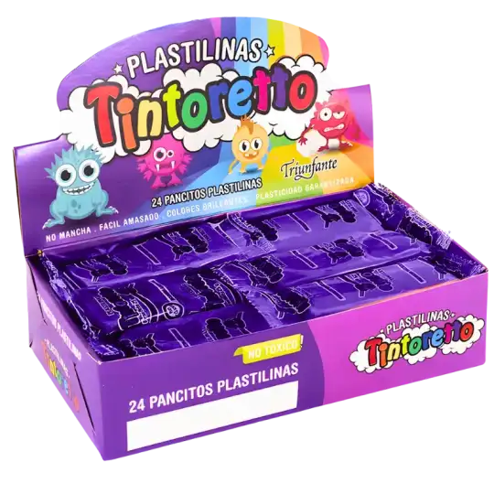 PLASTILINA 25 PANSITOS X24 Violeta TINTORETTO