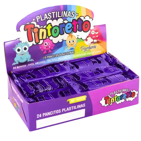 PLASTILINA 25 PANSITOS X24 Violeta TINTORETTO
