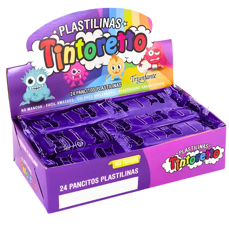 PLASTILINA 25 PANSITOS X24 Violeta TINTORETTO