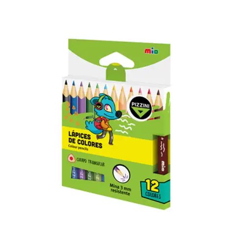 LAPICES PIZZINI TRIANGULARES X12 CORTOS