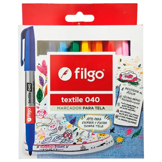 MARCADOR PARA TELA TEXTIL X10 FILGO