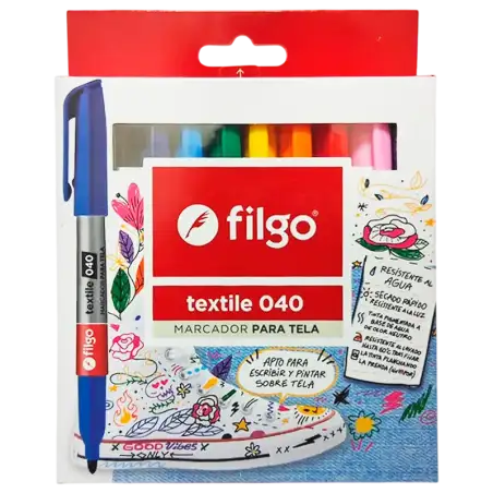 MARCADOR PARA TELA TEXTIL X10 FILGO