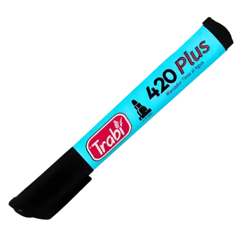 MARCADOR AL AGUA 420 NEGRO TRABI